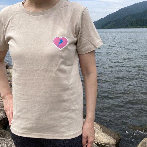 びわ湖💗Ｔシャツ　サンドベージュ　価格の10％はびわ湖の環境保全に！