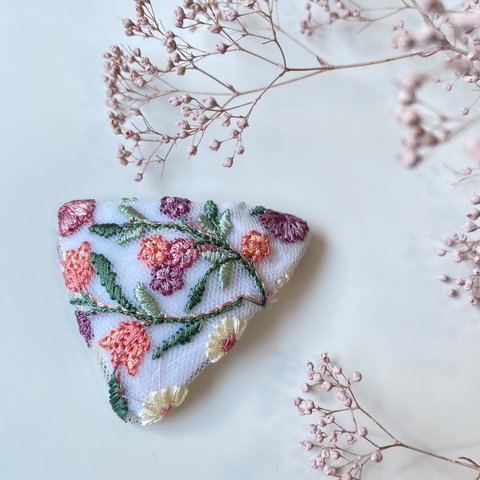 インド刺繍リボン ぱっちんピン