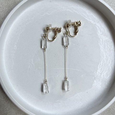 crystal earring(gold)