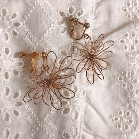 【1点もの】Dandelion earring&ring set