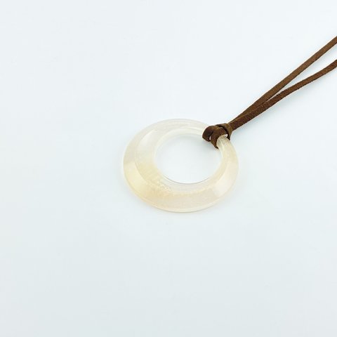 Pendant Glass Holder ペンダント グラスホルダー ＜サークル＞（L37 white lame）