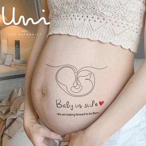 Baby in side♡♡no.74 マタニティフォト　マタニティシール　