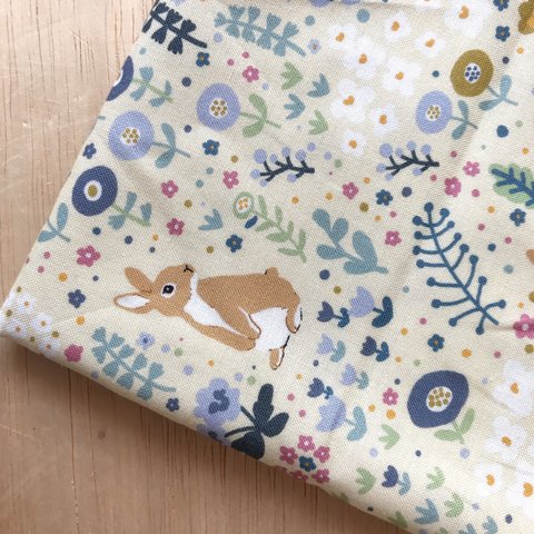 【シーチング 55×45】韓国・rabbit botanical・イエロー