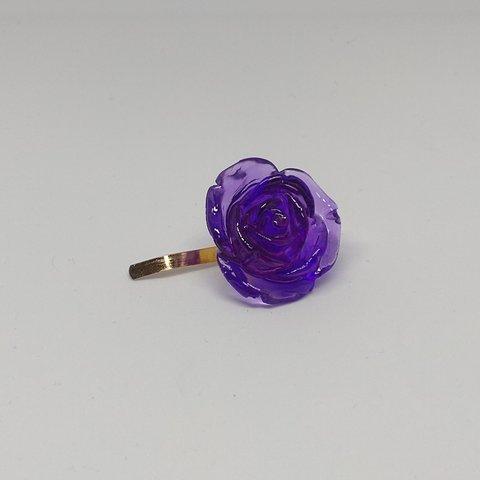 薔薇ポニーフック　紫「誇り、気品」