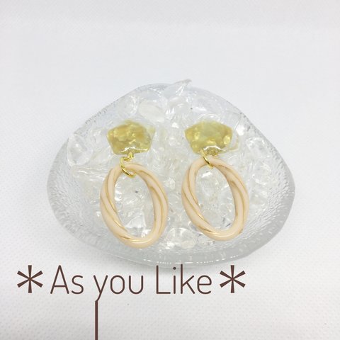 マーブルピアス/イヤリング