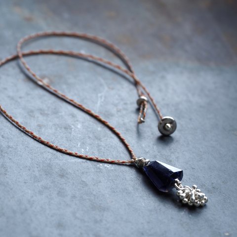 -Iolite- wax code pendant