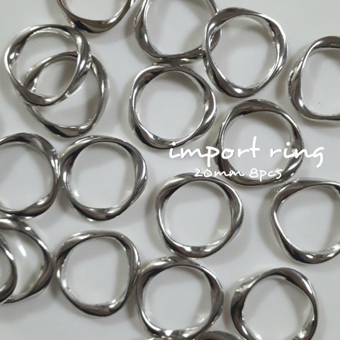 import metal hoops twist 8pieces【Ch-908】