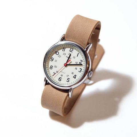 シンプルウォッチ 腕時計 革ベルトセット ヴィンテージナチュラル TIMEX