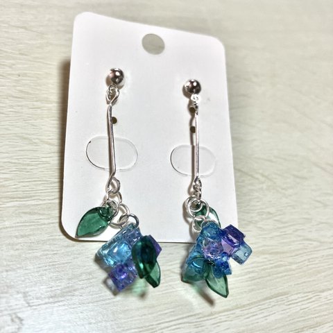 紫陽花ピアス