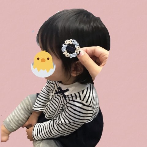 ベビー ヘアクリップ お魚(輪っか)