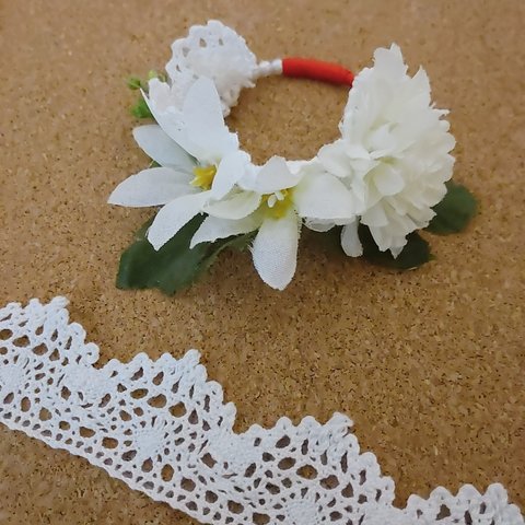 うさぎ花かんむり💘フリージア（white）