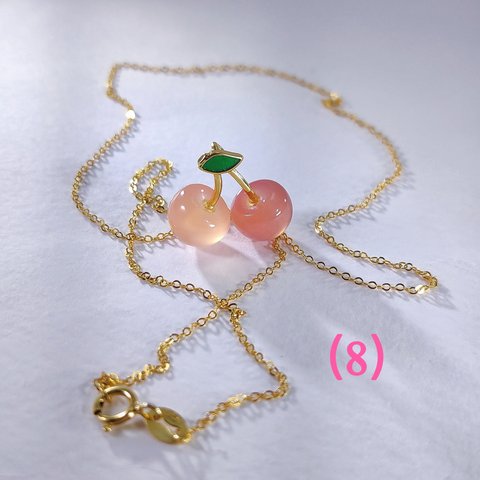 ◆超美品◆濃い目◆さくらんぼ◆ K00112-8 南紅瑪瑙17.6mm 天然石ペンダントトップ パワーストーンペンダントトップ