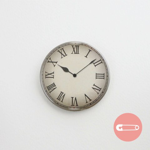 【セミオーダー】時計_レトロ【31mm】_缶バッジ