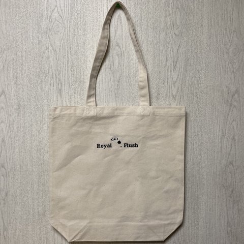 ポーカーロイヤルフラッシュロゴ刺繍入りトートバッグ