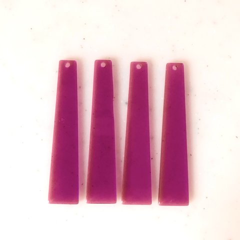 Neon Purple Long Trapezoid Pendant Tops