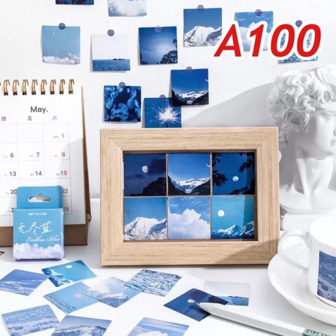 A100♡海外♡Endless Blue♡フレークシール♡ステッカー