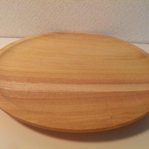 木のプレート皿　ケヤキ25.3㎝Φ ×1.8㎝