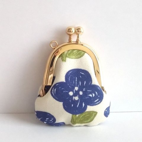 小さいがま口：豆姫：ちっちゃいがま口：littlie purse 359：かわいいがまぐち：小さな財布：花,クレヨン,flower,crayon