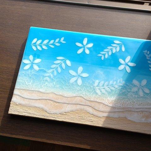 レジンアート (Miyako Blue・Plate type・Botanical・340×230)