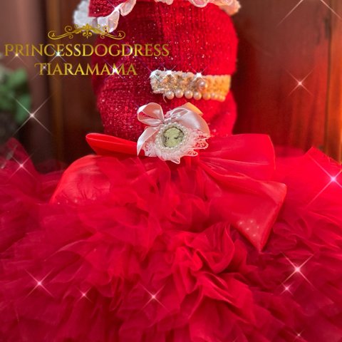 🌹Princessdogdress🌹王妃　クリスマス　ビクトリアドレス　ふんわりパニエチュチュスカート　コスプレ　防寒着　犬服　猫服　ハンドメイド