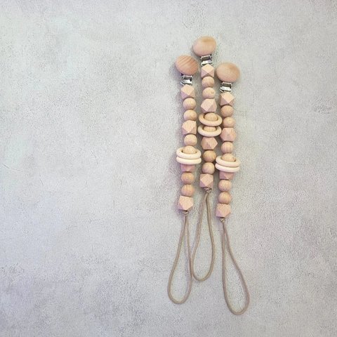 woodbeads pacifier holder おしゃぶりホルダー