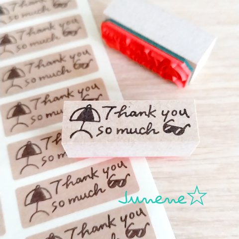 Thank you so muchはんこ(パラソル)