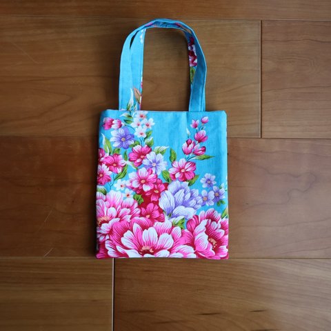 ミニトート　台湾花布・客家花柄・客家花布