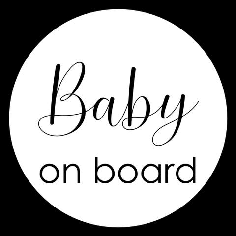 シンプルデザインステッカー　Baby on board