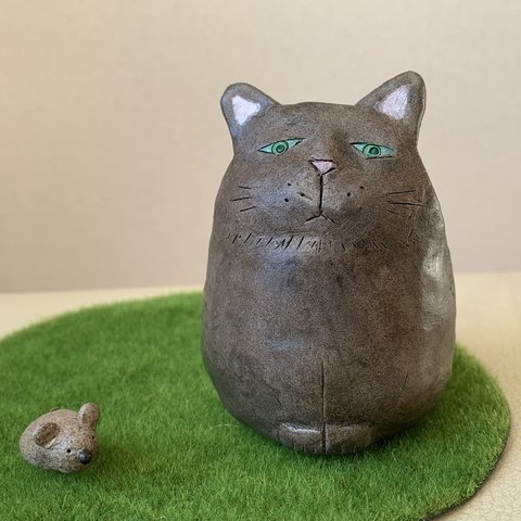 猫豆鉢　黒猫ちゃん