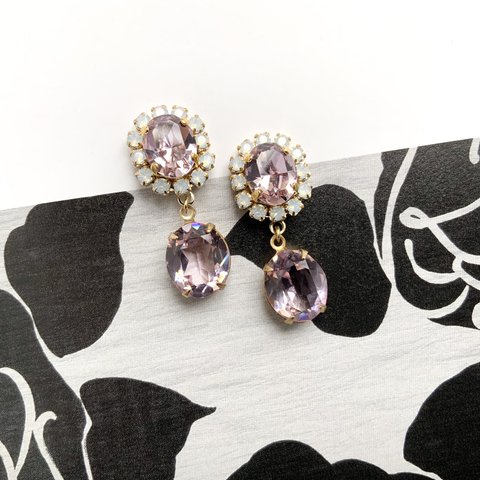 purple pink pierce / earring