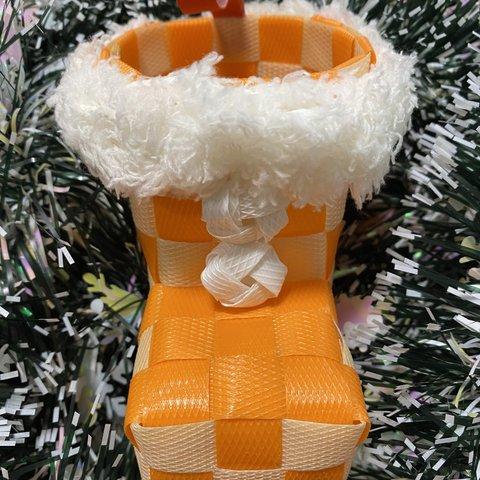 クリスマスブーツ　＊orange×white＊