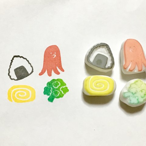 消しゴムはんこ「お弁当セット」