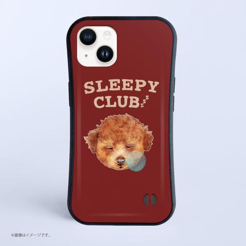 「SLEEPY CLUB_プードル」耐衝撃グリップiPhoneケース