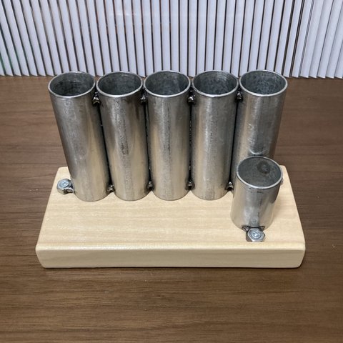 round pipeの6連ペン立て(送料込み)