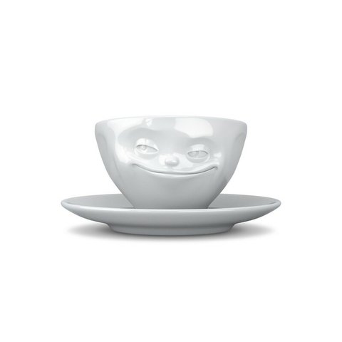 Espresso Cup, white, grinning