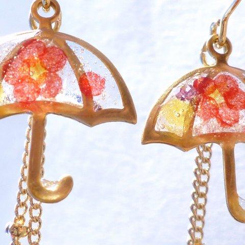 🌺☂UMBRELLA Earrings *梅花*