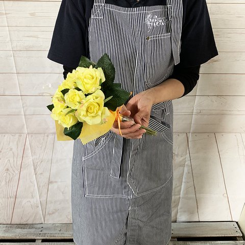 【造花】黄色いバラブーケ/黄色いバラ花束/bq-0005