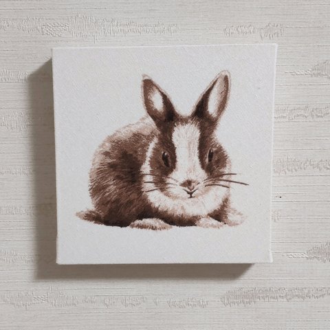 ダッチウサギのファブリックパネル（13×13）