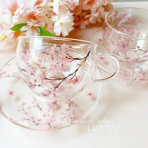 再々入荷❣️桜さくら🌸満開のティーセット【ペア】