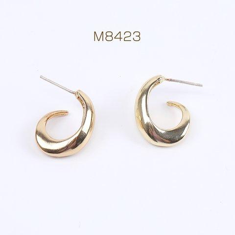 M8423  4個  高品質デザインピアス 14×19mm ゴールド 2×（2ヶ）