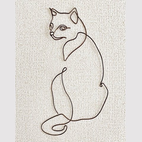 猫のワイヤーアート