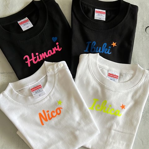 名入れTシャツ　筆記体♡☆