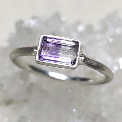  bicolor  amethyst＊925 ring