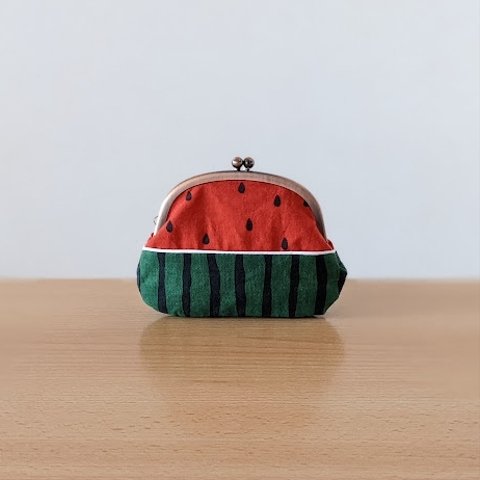 スイカのがま口財布🍉