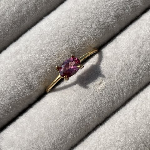 Rose pink … Malaya Garnet ring
