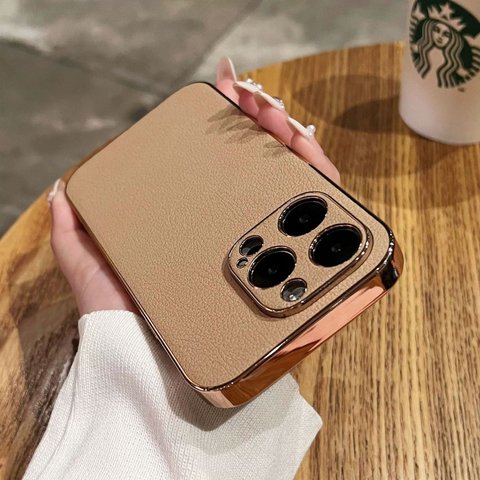 iPhoneケース　ピンクゴールド　ピンクベージュ　スマホケース