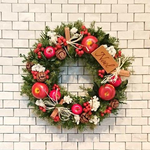 《感謝価格》Happy christmas wreath(20cm)
