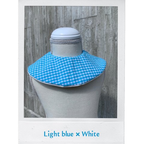 ギンガムスタイ(表布･･･Light blue × White 裏布･･･White)