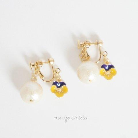 "Viola" Cottonpearl  (ピアス/イヤリング)