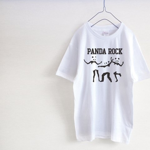 PANDA ROCKⅠ　ホワイト　Tシャツ